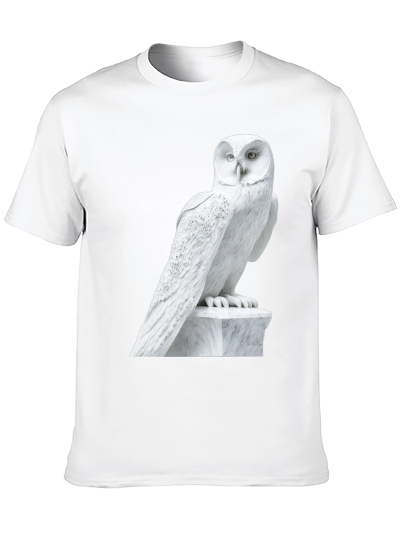 Owl Statue Graphic T-Shirt - Unisex Black Tee