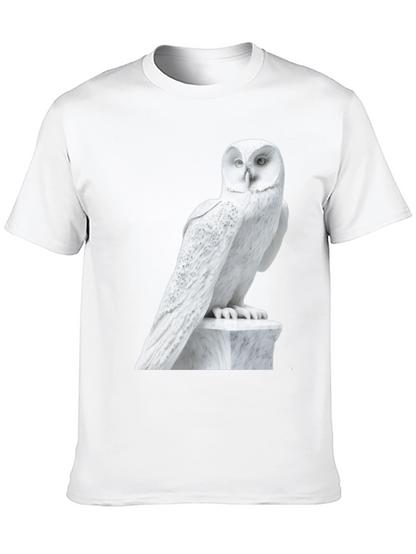 Owl Statue Graphic T-Shirt - Unisex Black Tee