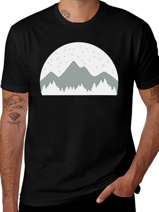 Mountain Scene Graphic Tee - Relaxed Fit