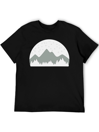 Mountain Scene Graphic Tee - Relaxed Fit