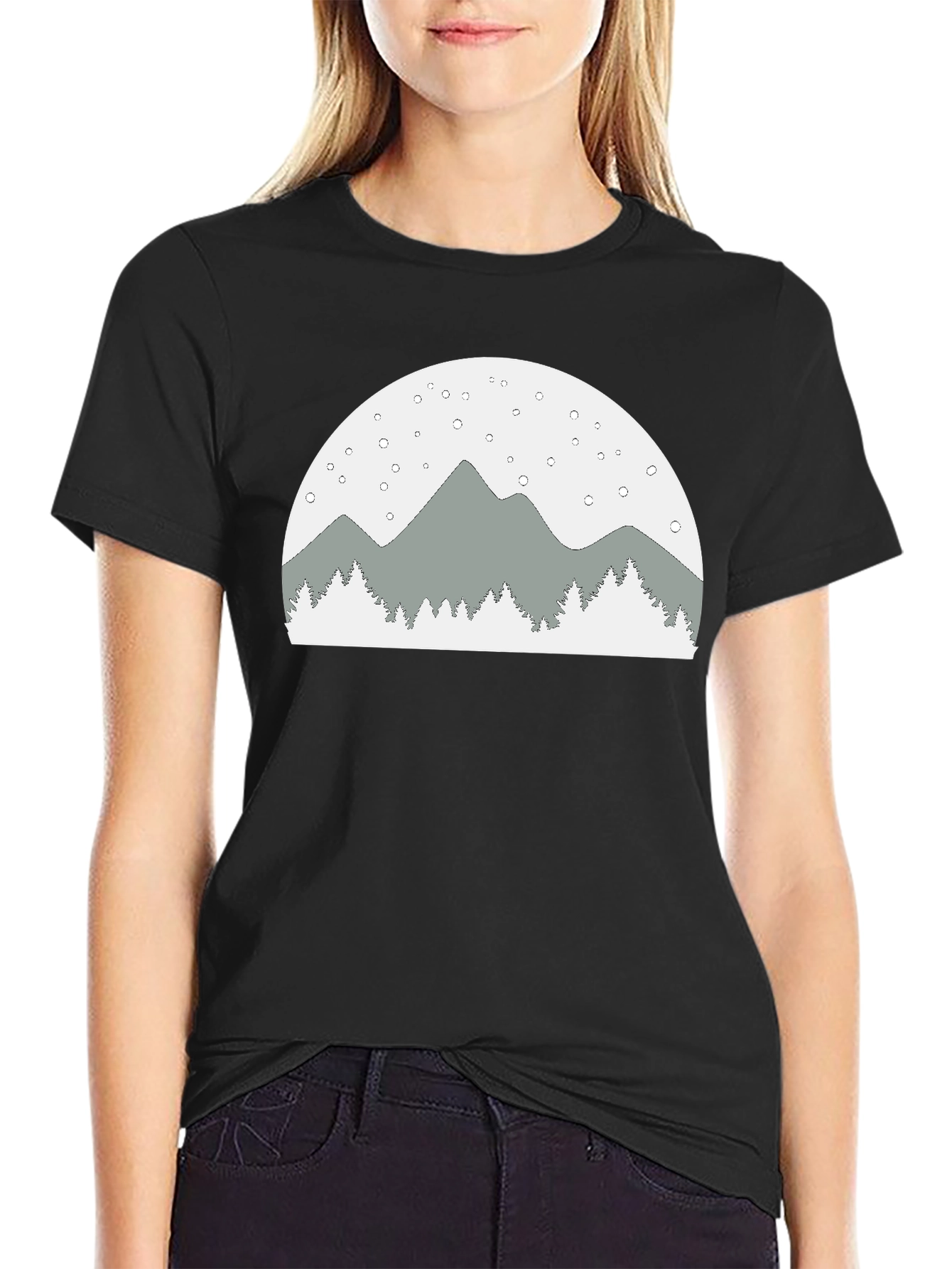Mountain Scene Graphic Tee - Relaxed Fit