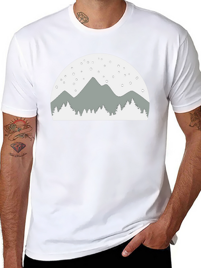 Mountain Scene Graphic Tee - Relaxed Fit