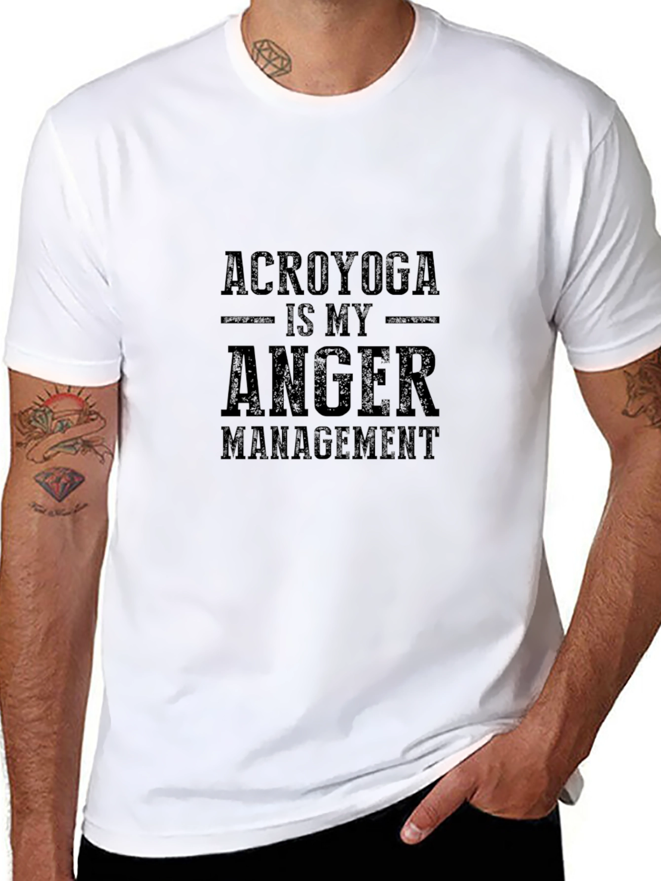 AcroYoga Anger Management Black T-Shirt