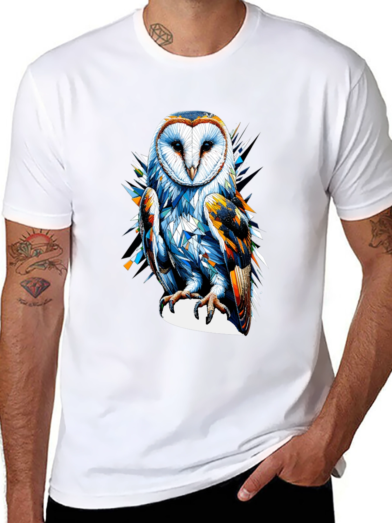 Owl Graphic Tee - Mens Black T-Shirt