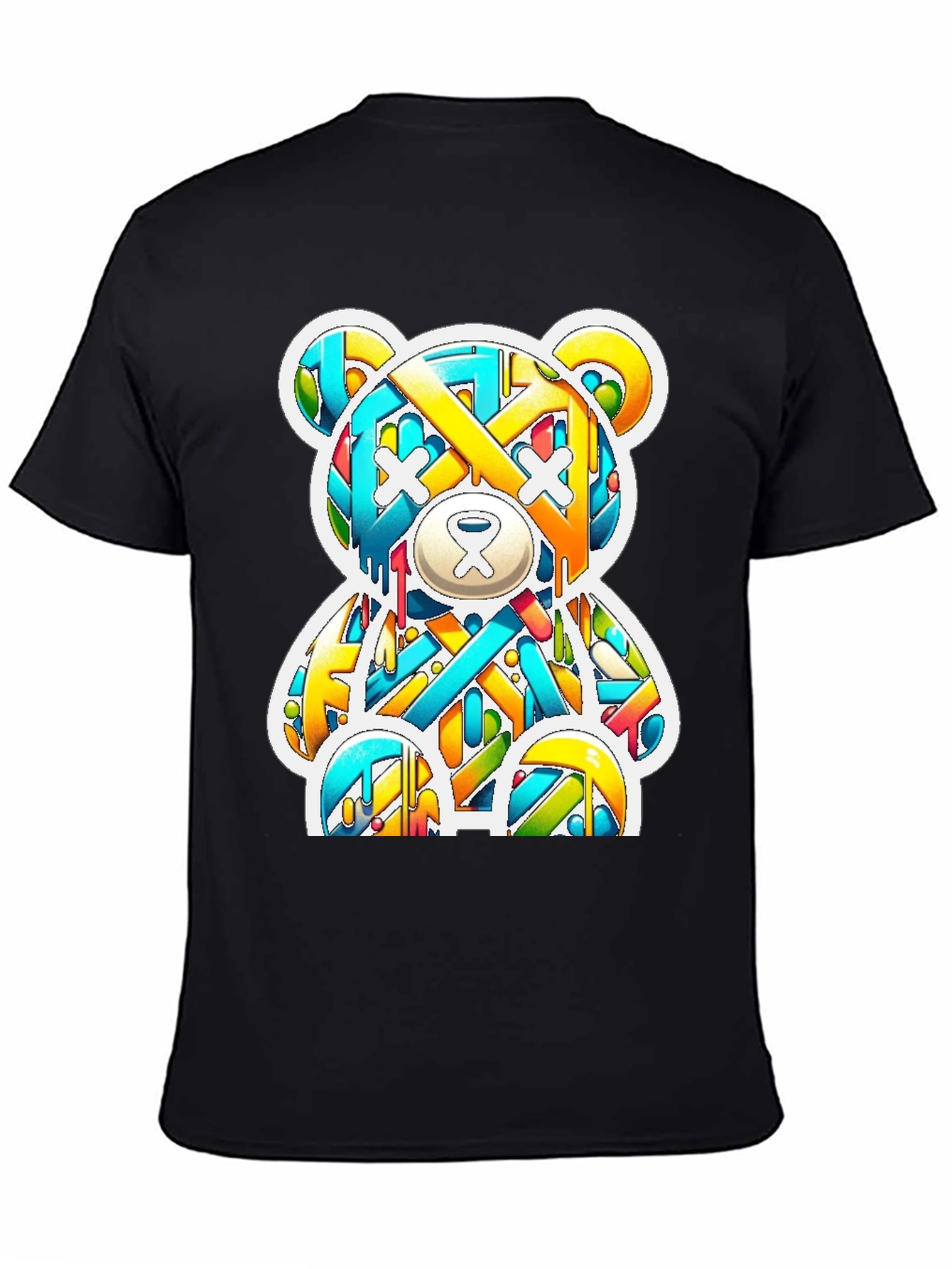 Graffiti Bear Graphic Tee - Casual Cool Style