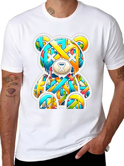 Graffiti Bear Graphic Tee - Casual Cool Style