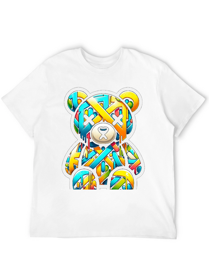 Graffiti Bear Graphic Tee - Casual Cool Style