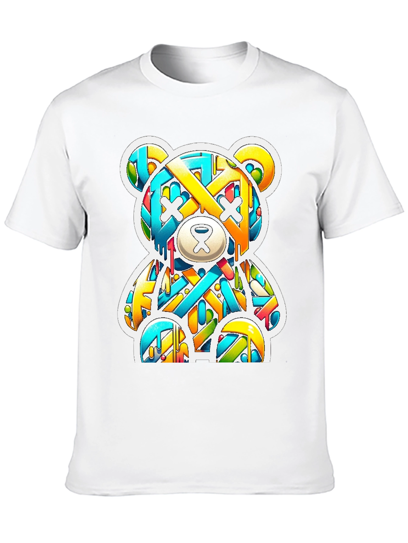 Graffiti Bear Graphic Tee - Casual Cool Style