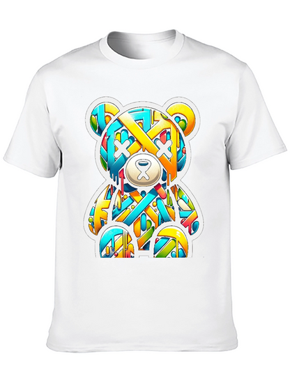 Graffiti Bear Graphic Tee - Casual Cool Style