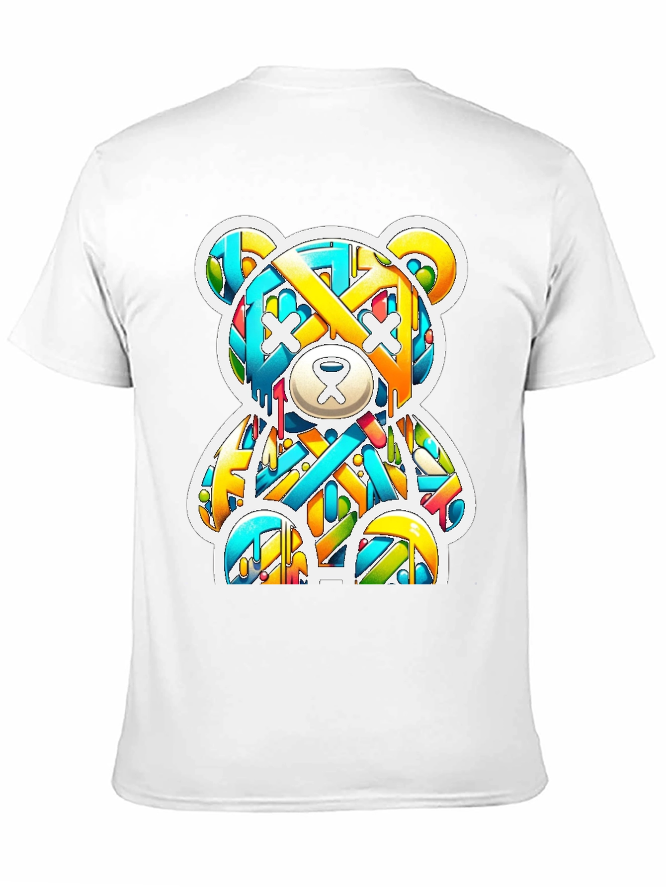 Graffiti Bear Graphic Tee - Casual Cool Style
