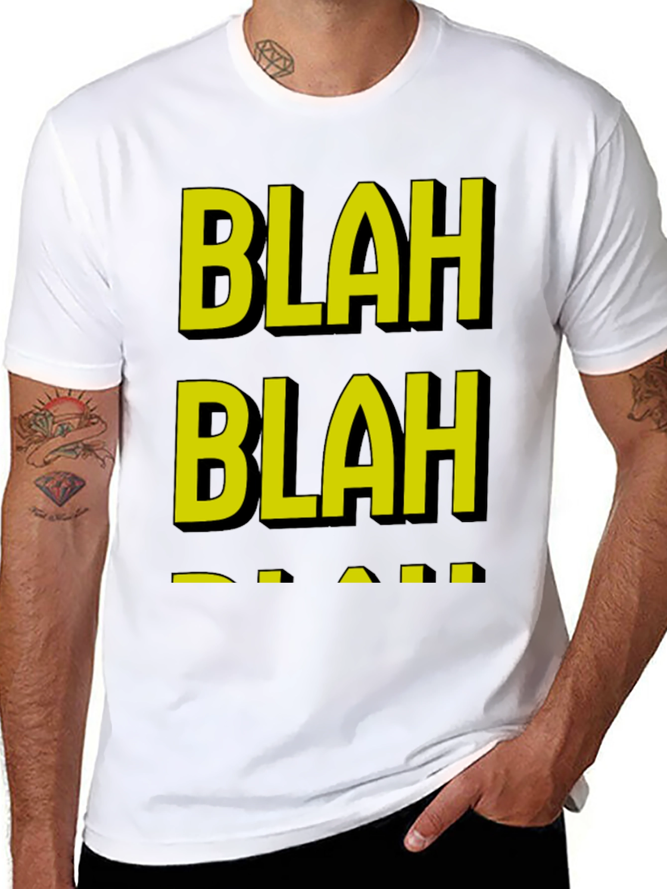 Blah Blah Graphic Tee - Funny Mens T-Shirt