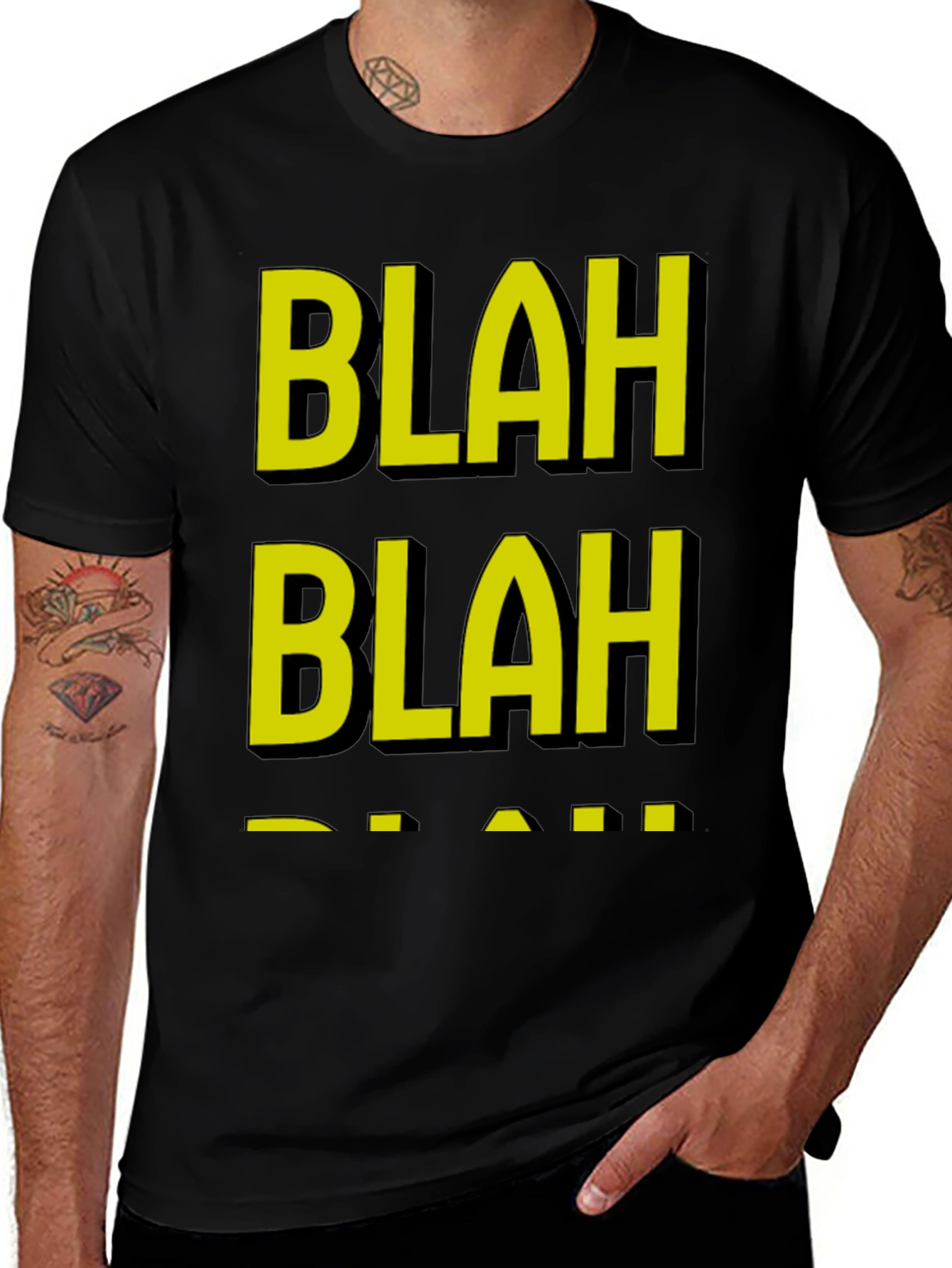 Blah Blah Graphic Tee - Funny Mens T-Shirt