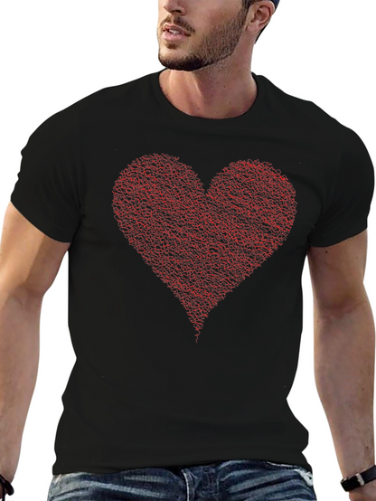 Red Heart Graphic Black Tee