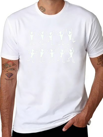 Dancing Figures Black Crew Neck T-Shirt