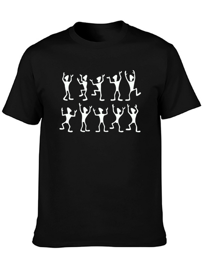 Dancing Figures Black Crew Neck T-Shirt