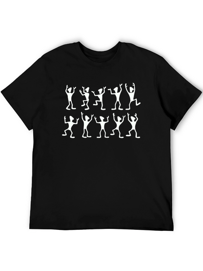 Dancing Figures Black Crew Neck T-Shirt