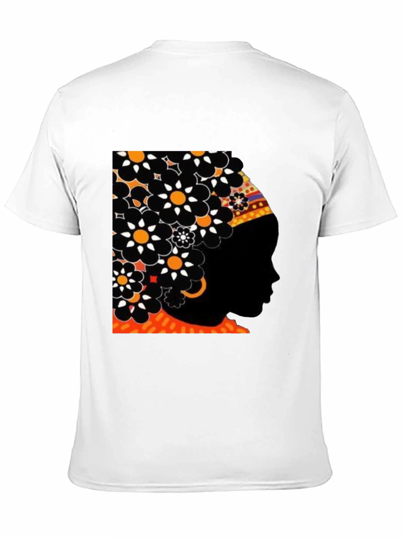 Floral Afro Silhouette Graphic Tee