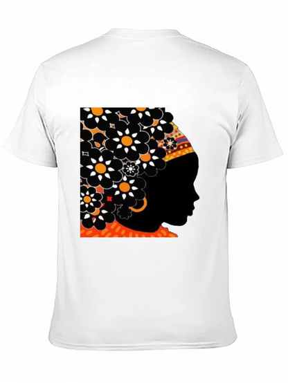 Floral Afro Silhouette Graphic Tee