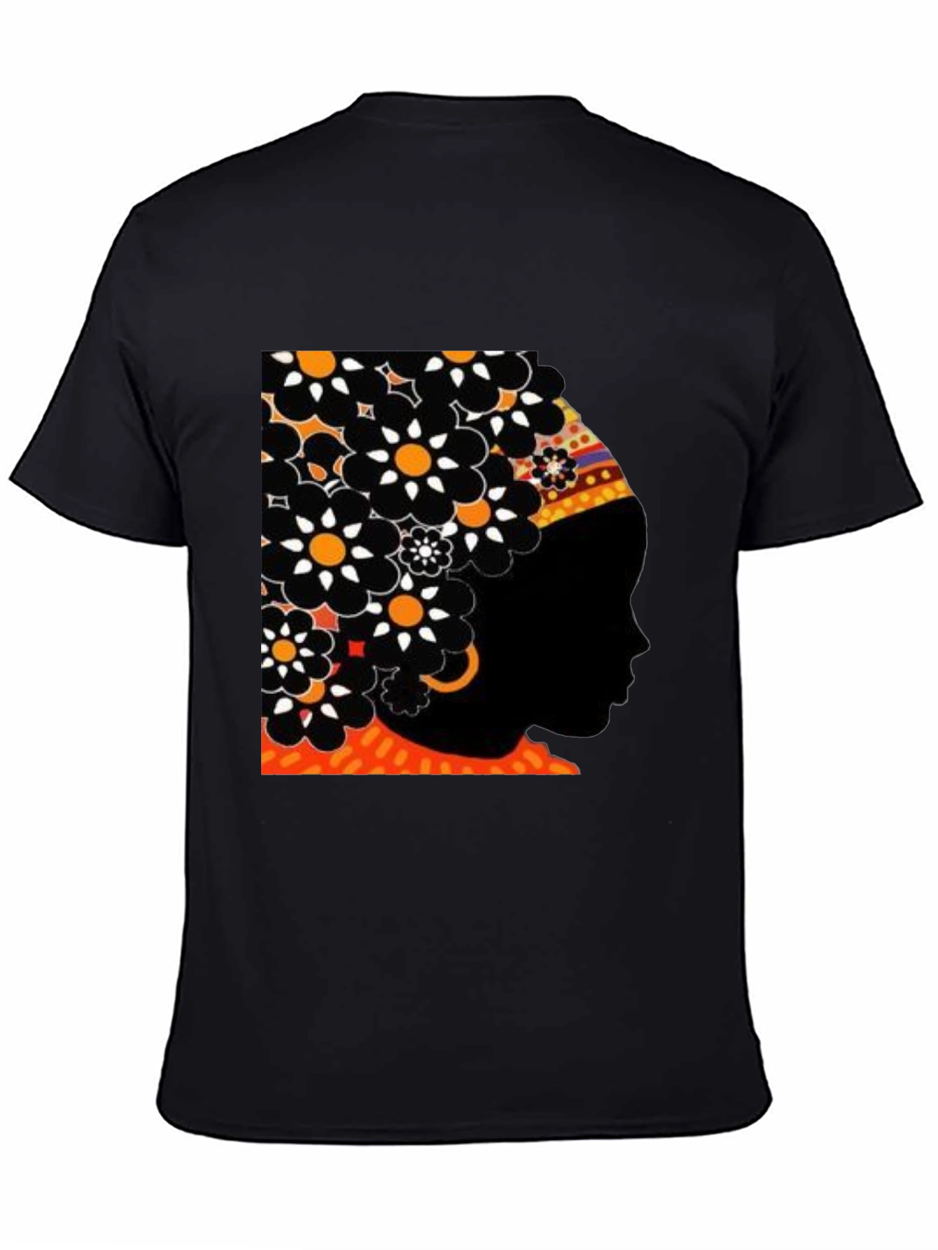 Floral Afro Silhouette Graphic Tee