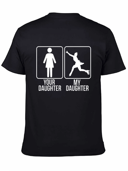 My Daughter Ice Skater T-Shirt Novelty Graphic Tee