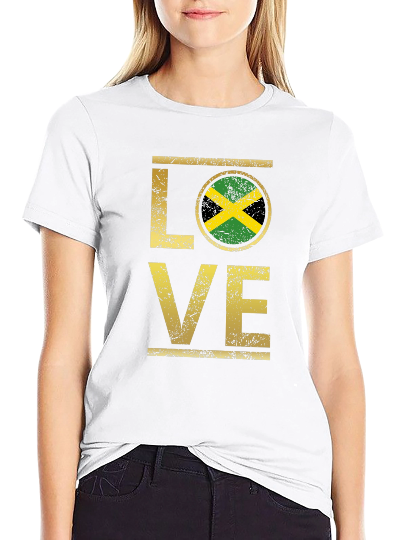 Jamaica Love T-Shirt - Distressed Graphic Tee