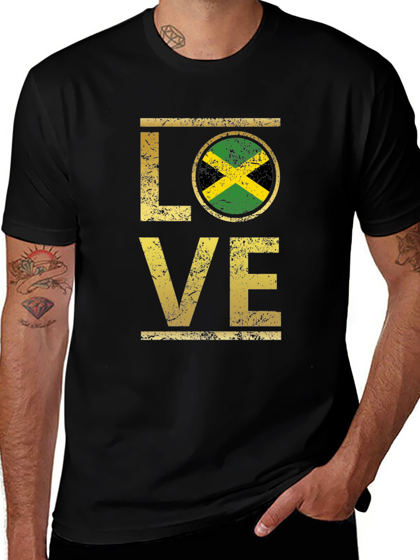 Jamaica Love T-Shirt - Distressed Graphic Tee