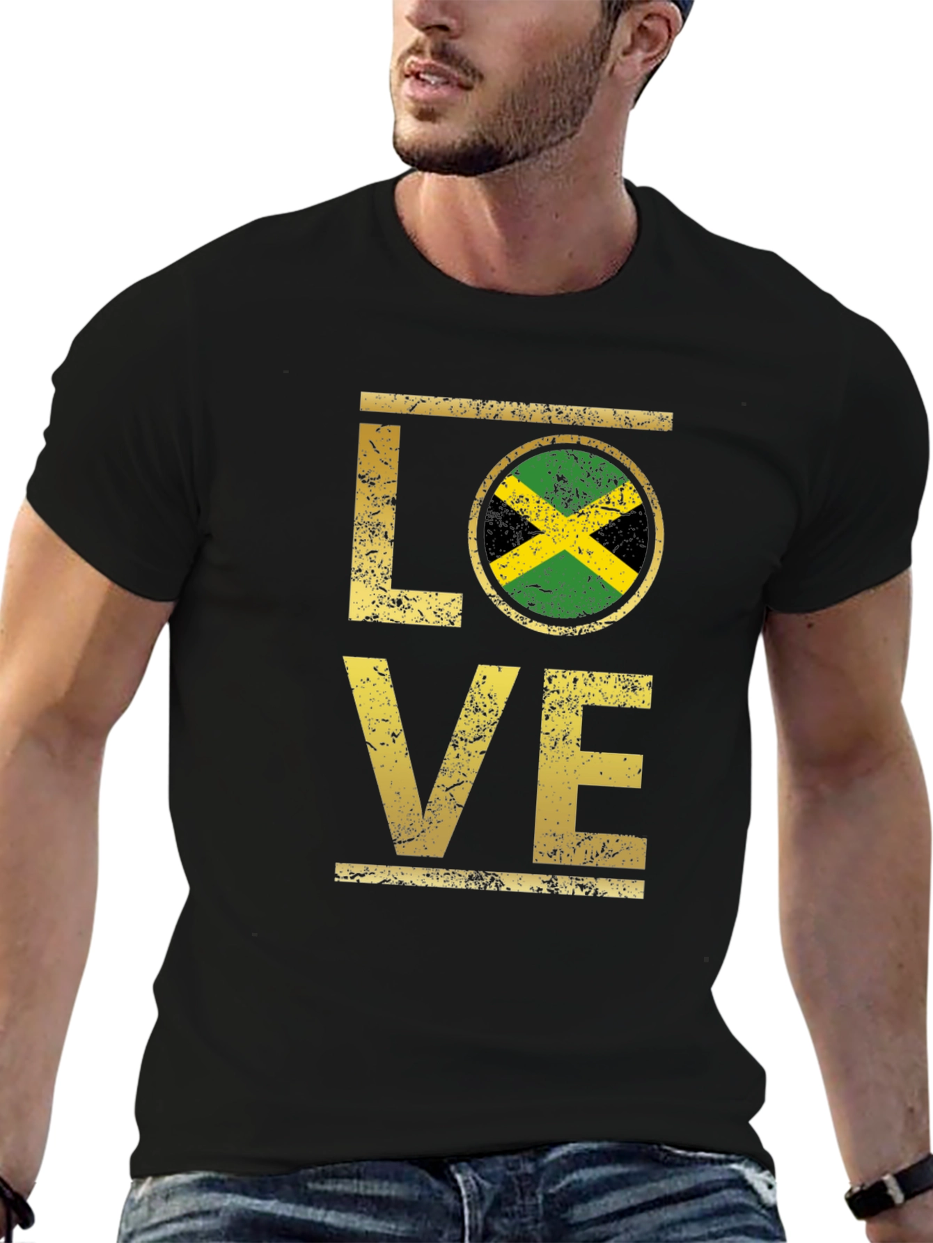 Jamaica Love T-Shirt - Distressed Graphic Tee