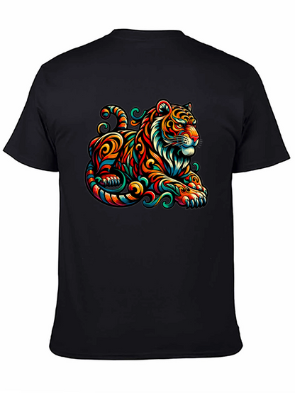 Vibrant Tiger Graphic Tee - Unique Animal Print