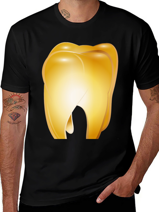 Golden Tooth Graphic Tee - Novelty Dental Shirt