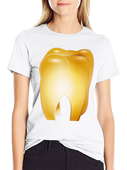 Golden Tooth Graphic Tee - Novelty Dental Shirt