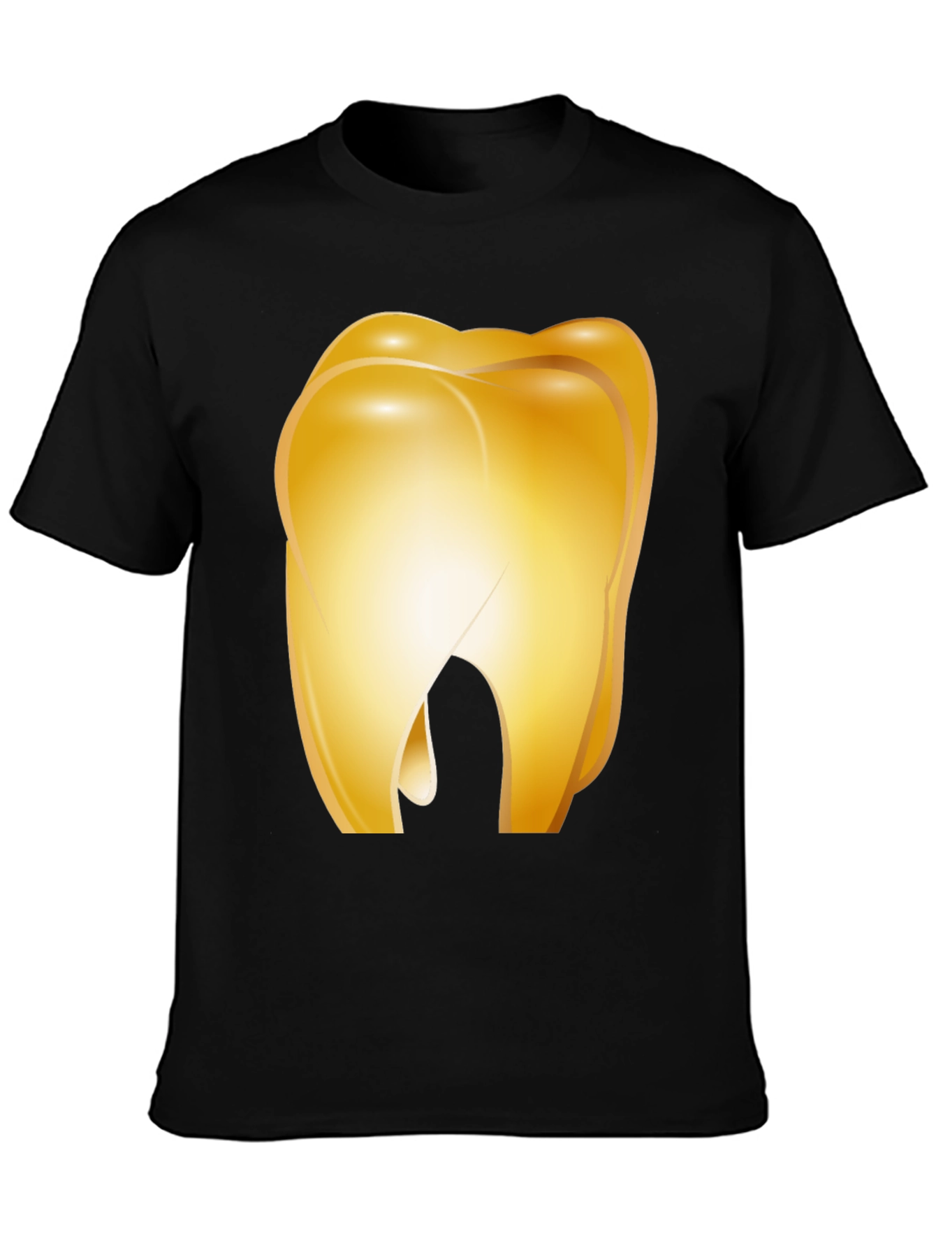Golden Tooth Graphic Tee - Novelty Dental Shirt