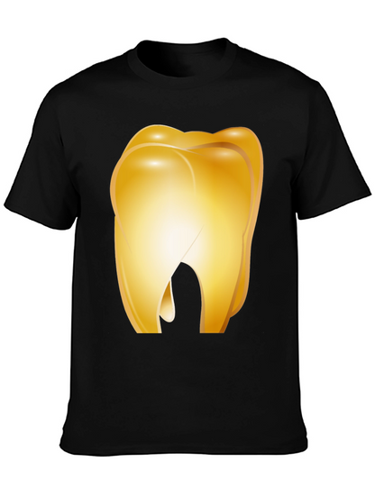 Golden Tooth Graphic Tee - Novelty Dental Shirt