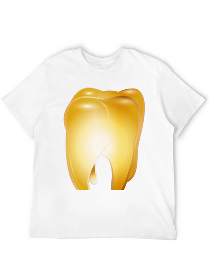 Golden Tooth Graphic Tee - Novelty Dental Shirt
