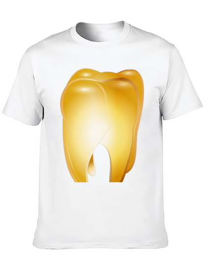 Golden Tooth Graphic Tee - Novelty Dental Shirt