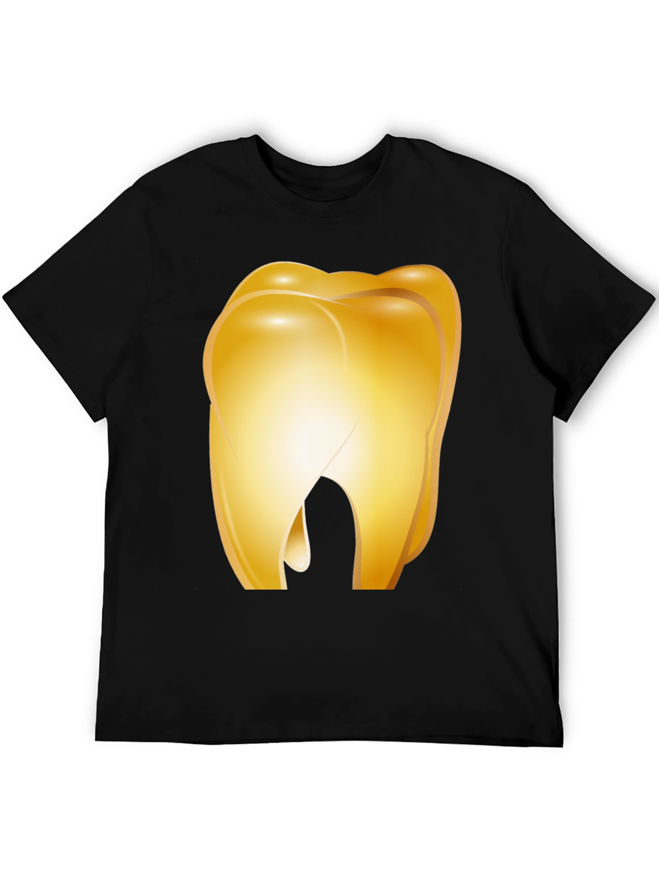 Golden Tooth Graphic Tee - Novelty Dental Shirt