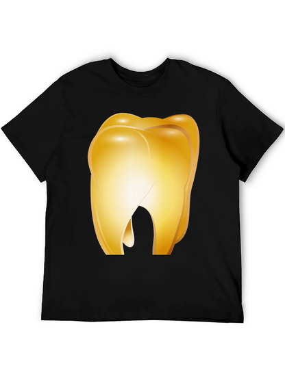 Golden Tooth Graphic Tee - Novelty Dental Shirt