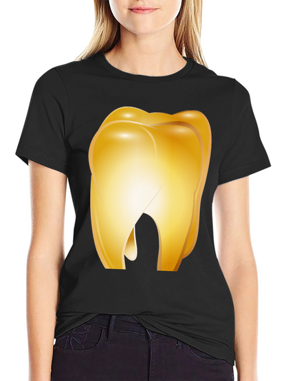Golden Tooth Graphic Tee - Novelty Dental Shirt