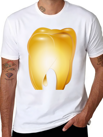 Golden Tooth Graphic Tee - Novelty Dental Shirt