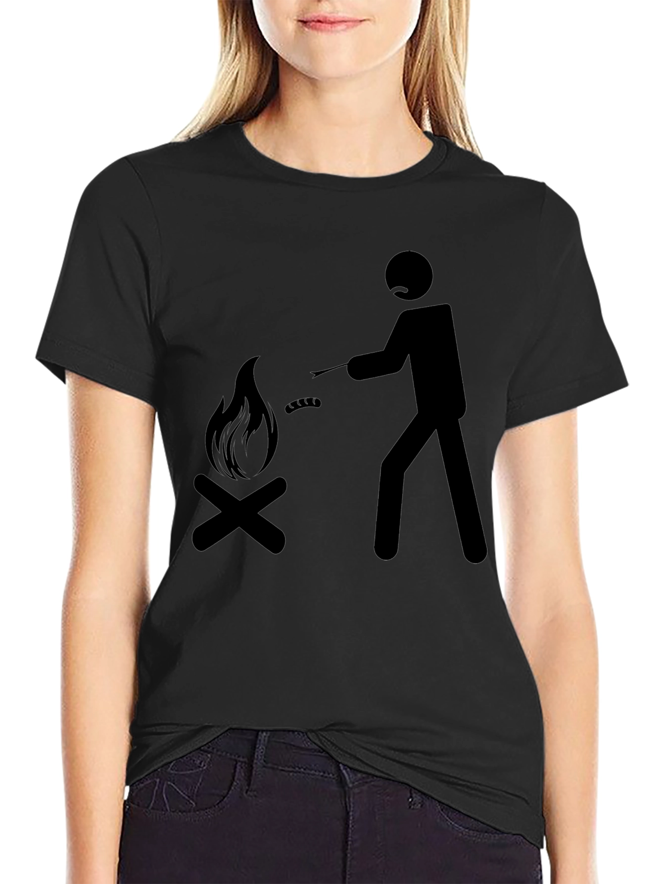 Campfire Cookout Tee - Black Graphic T-Shirt