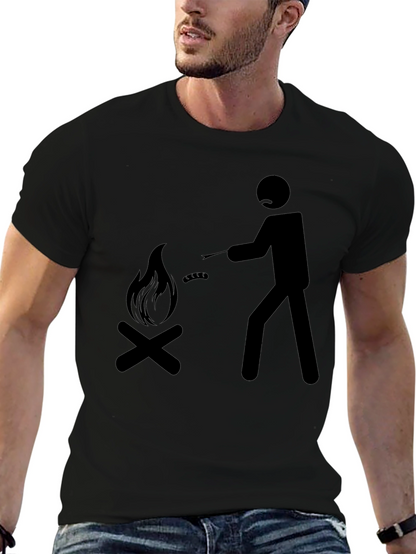 Campfire Cookout Tee - Black Graphic T-Shirt