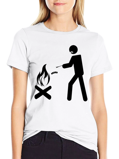 Campfire Cookout Tee - Black Graphic T-Shirt