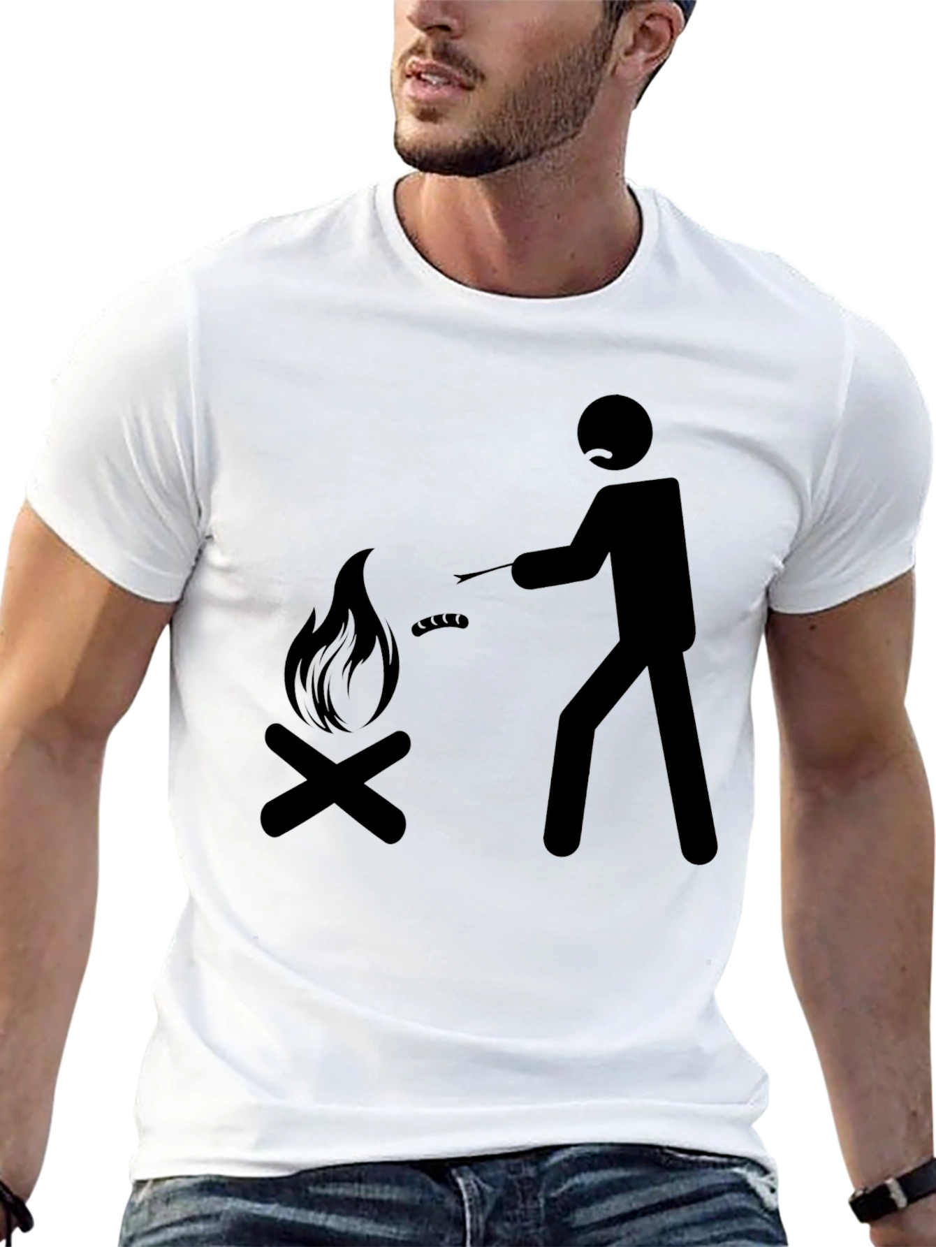 Campfire Cookout Tee - Black Graphic T-Shirt
