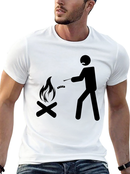 Campfire Cookout Tee - Black Graphic T-Shirt