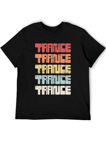 Retro Trance Music T-Shirt - Black Cotton Tee