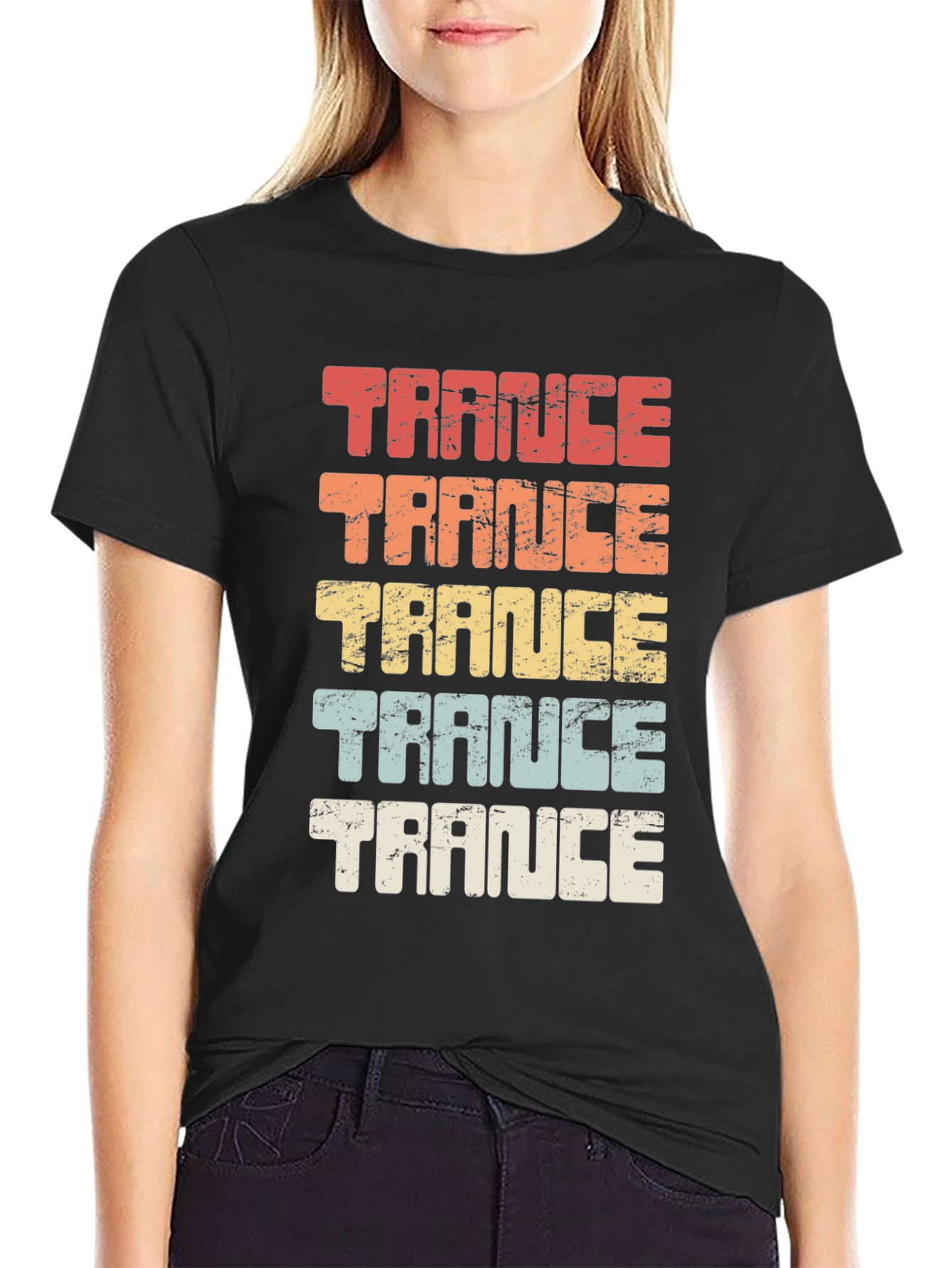 Retro Trance Music T-Shirt - Black Cotton Tee