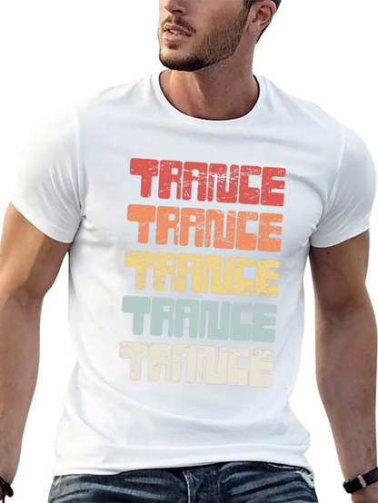 Retro Trance Music T-Shirt - Black Cotton Tee