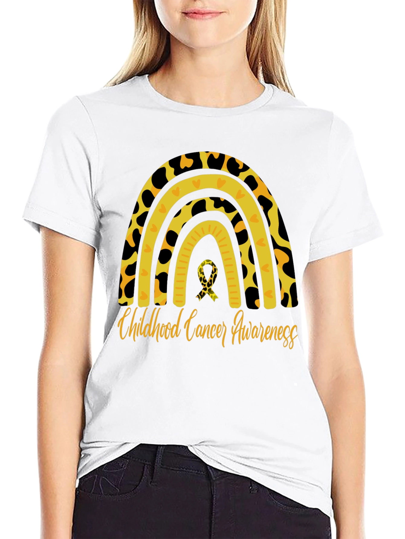 Childhood Cancer Awareness Rainbow T-Shirt