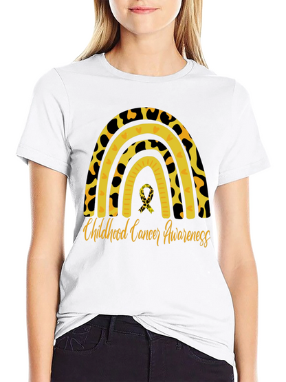Childhood Cancer Awareness Rainbow T-Shirt