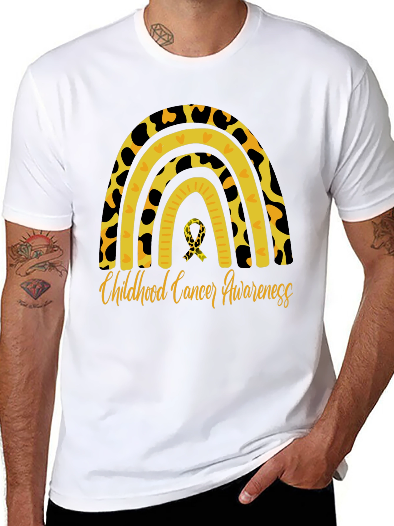 Childhood Cancer Awareness Rainbow T-Shirt