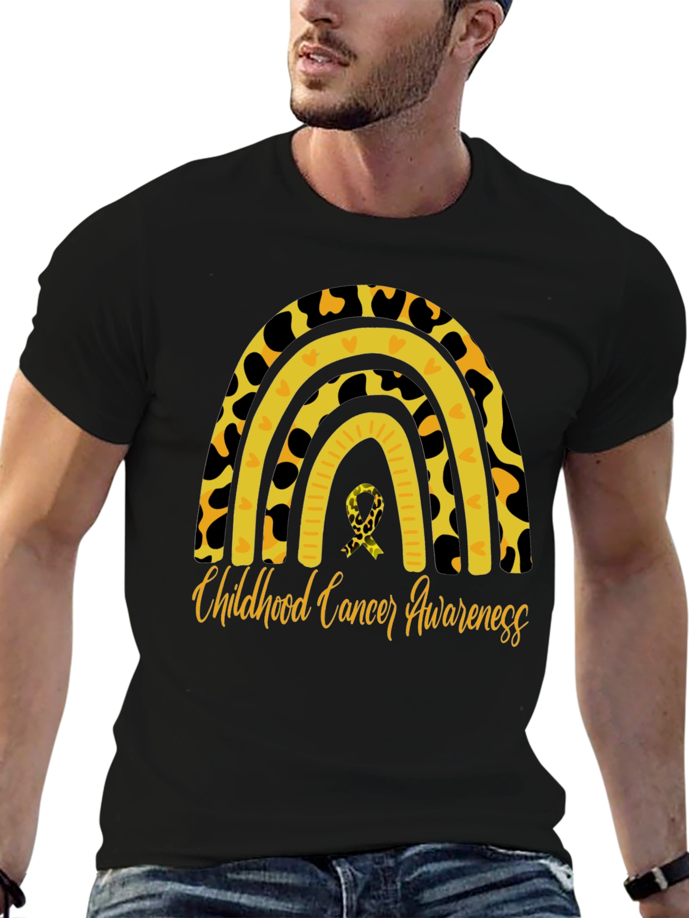 Childhood Cancer Awareness Rainbow T-Shirt